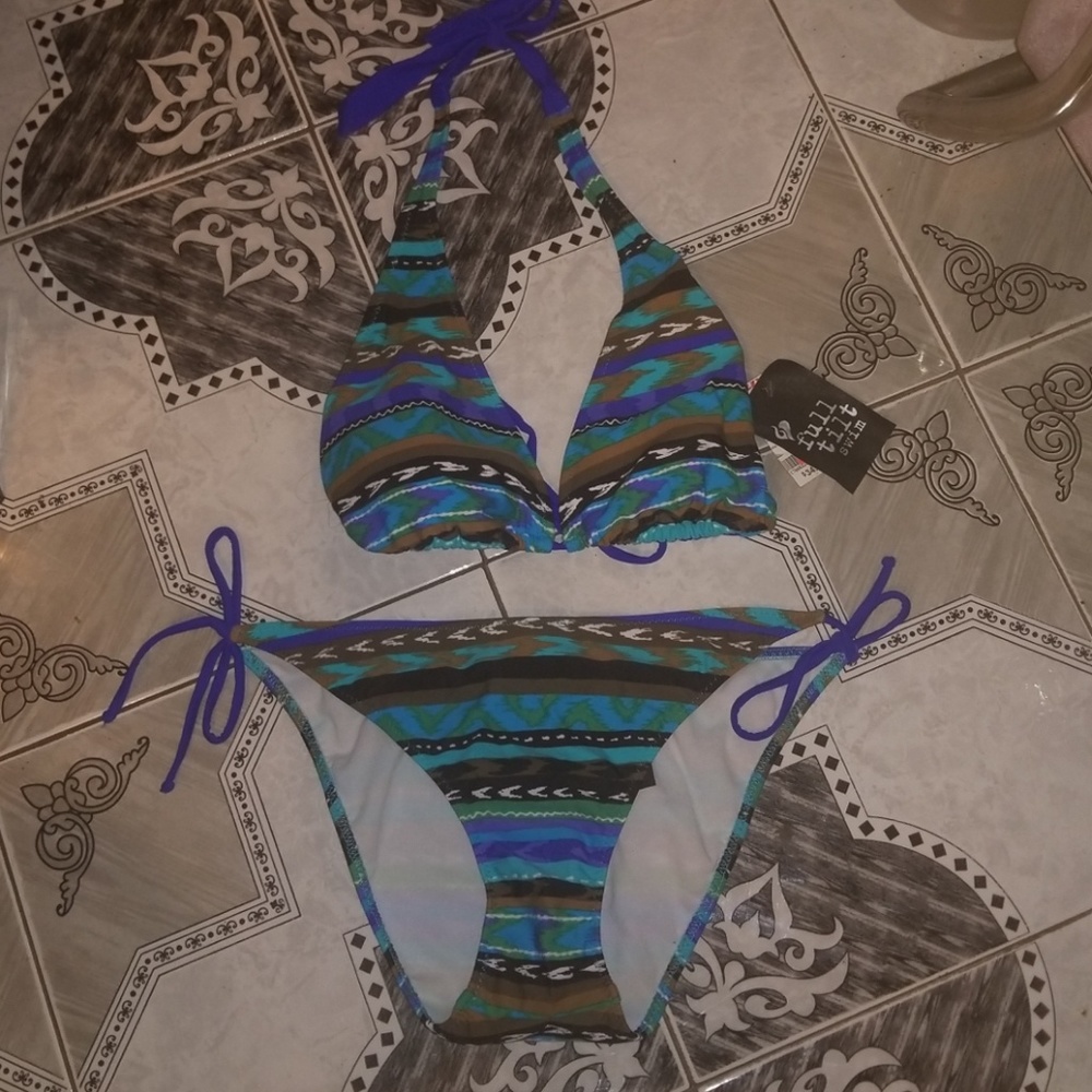 Full Tilt Swim IKAT Bikini NWT